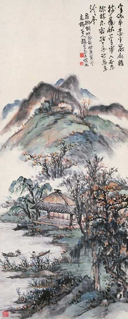 赵云壑 1950年作 亭林溪经图 立轴